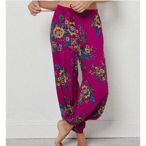 By Anthropologie Women's Joanie Floral Tie Ankle Harem Pants Size Medium